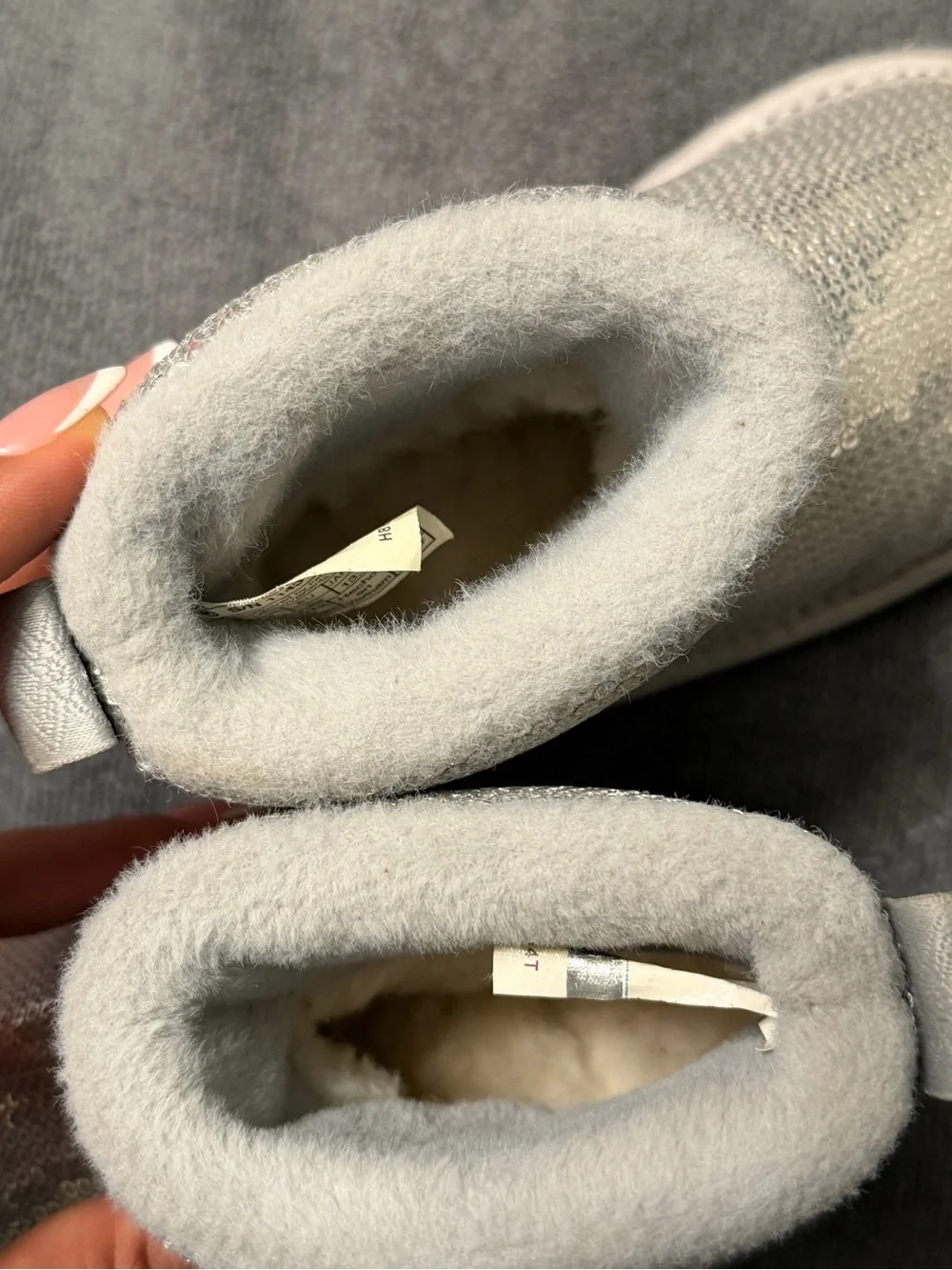 UGG Kids Sequin Short Boots - Silver